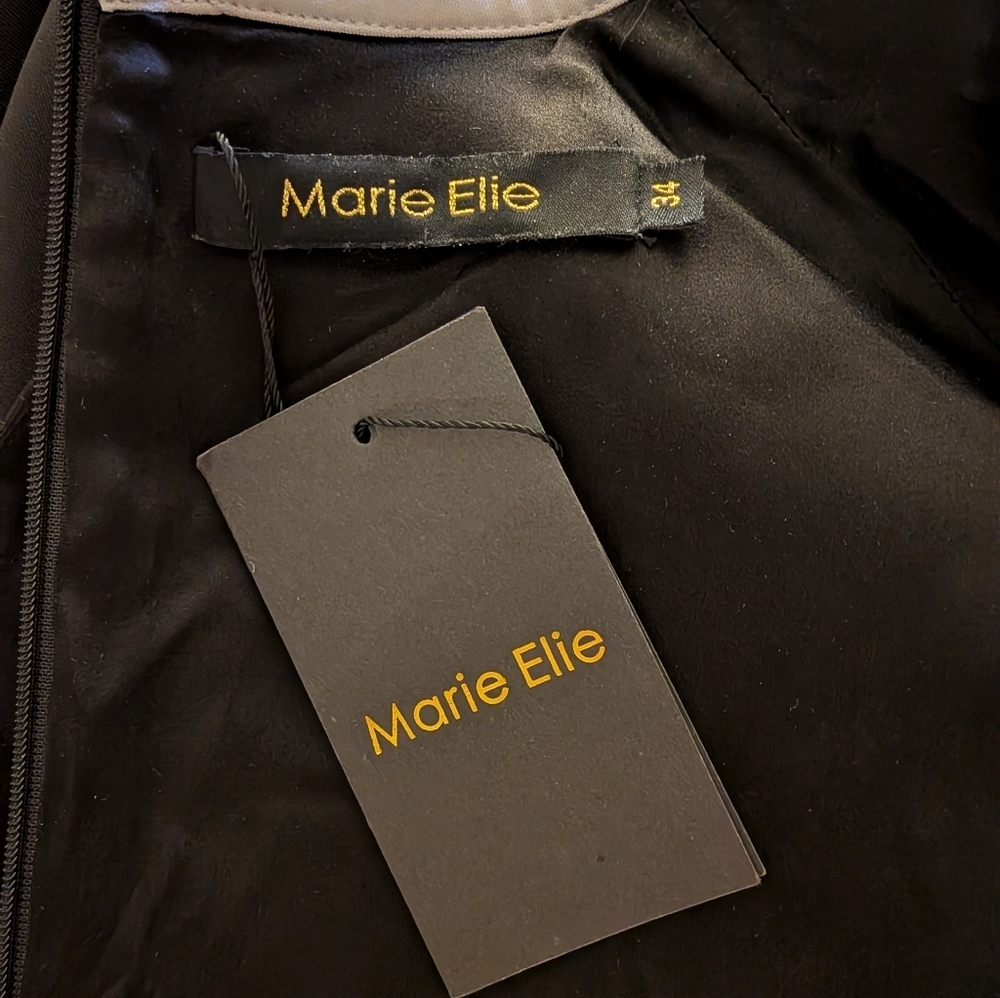 NWT Marie Elie 34 Neoprene Capelet Midi Length Mod Style Dress - Picture 9 of 9